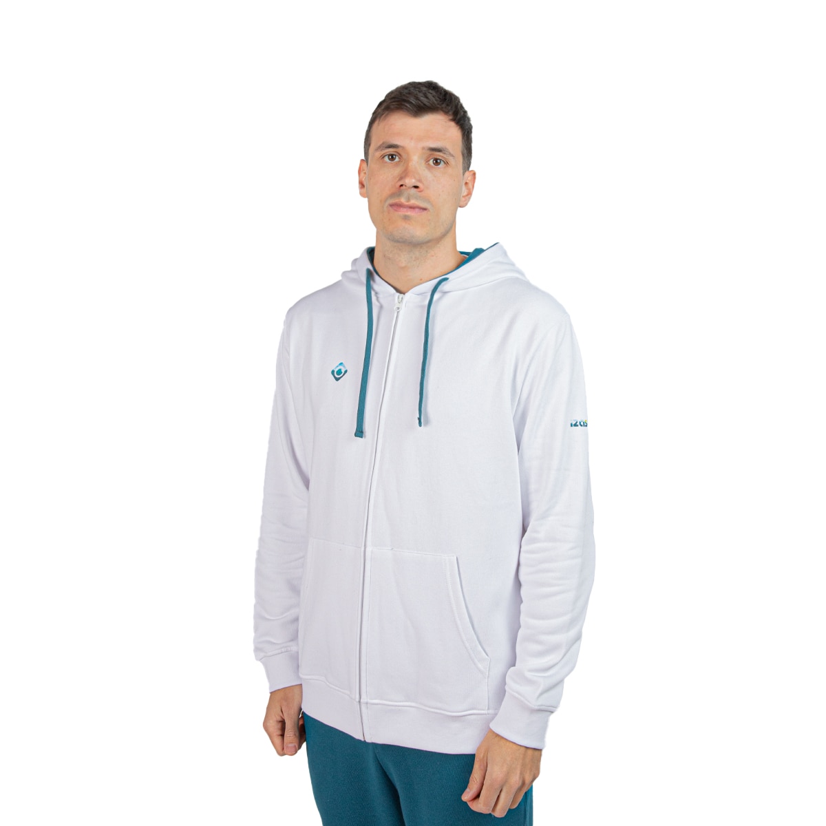 Sudadera de hombre RODHES JACKET M Izas Blanco / Azul · El Corte Inglés — oferta en El Corte Inglés