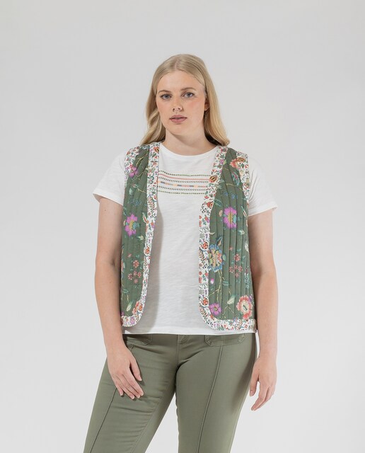 Imagen 0 de Chaleco de mujer acolchado con estampado floral