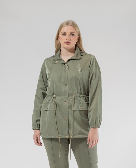 Imagen 0 de Parka de mujer con capucha y cintura ajustable