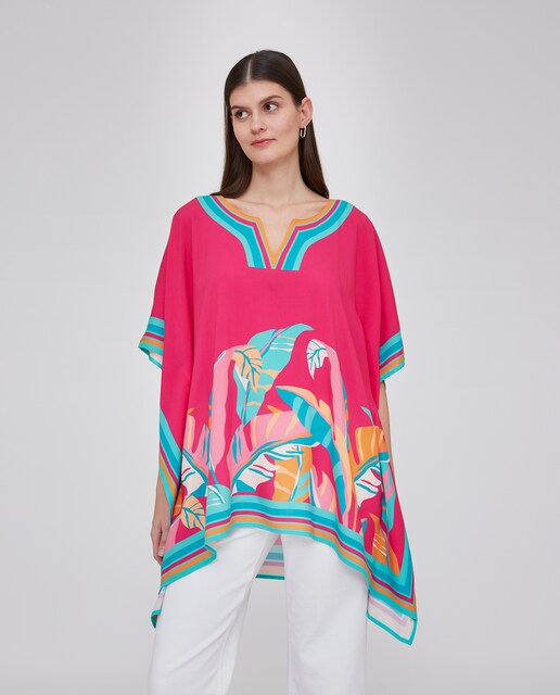 Imagen 0 de Camiseta de mujer con escote de pico y manga corta caída