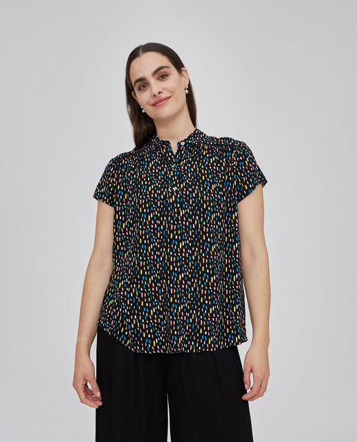 Imagen 0 de Blusa de mujer de manga corta estampada