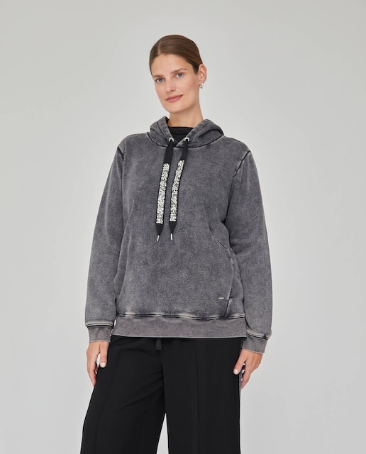 Imagen 0 de Sudadera de mujer con capucha efecto lavado