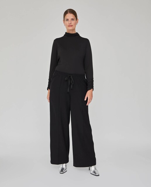 Imagen 0 de Pantalón de mujer con cinturilla elástica y rib lateral