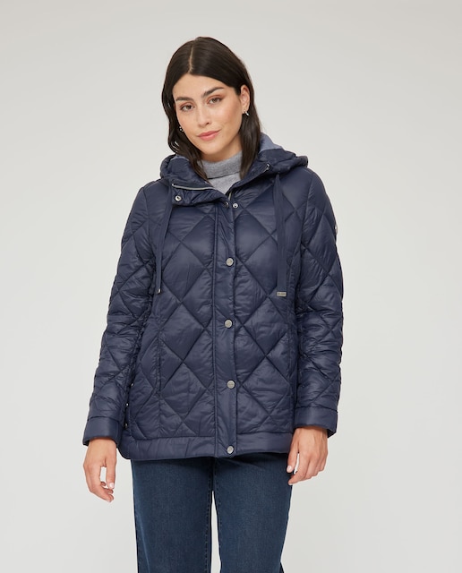 Imagen 0 de Parka corta de mujer y manga larga con capucha y cierre con botones