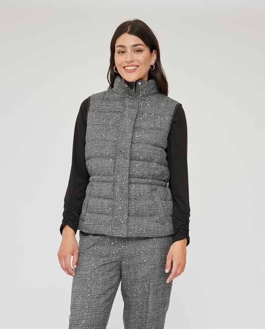 Imagen 0 de Chaleco de mujer acolchado con lentejuelas