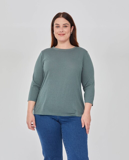 Imagen 0 de camiseta melange manga tres cuartos