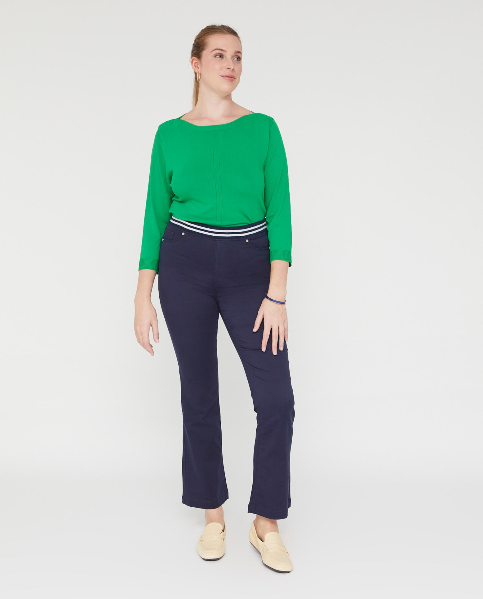 Leggings de mujer cintura rib - October - Azul marino Azul marino-1