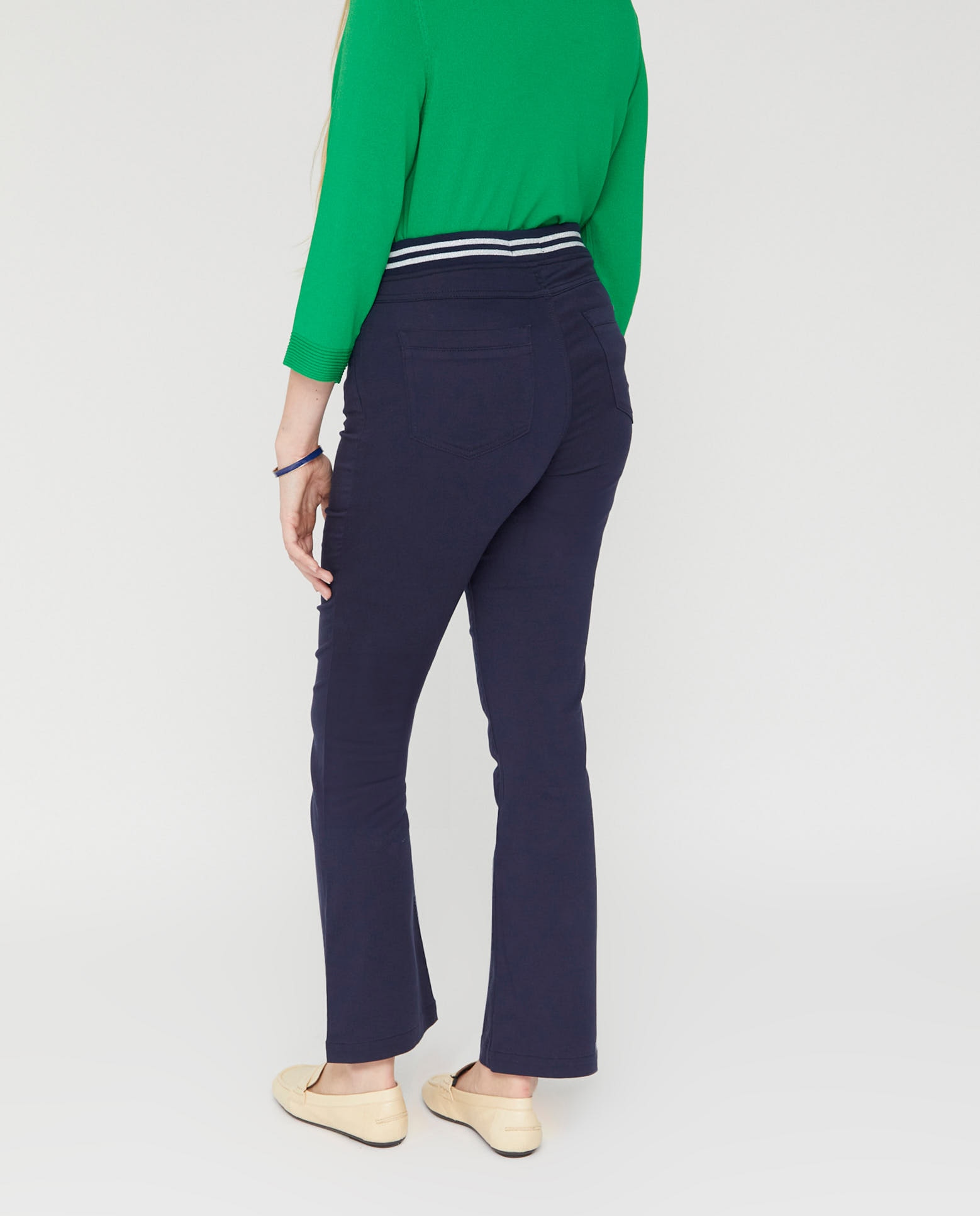 Leggings de mujer cintura rib - October - Azul marino Azul marino-2