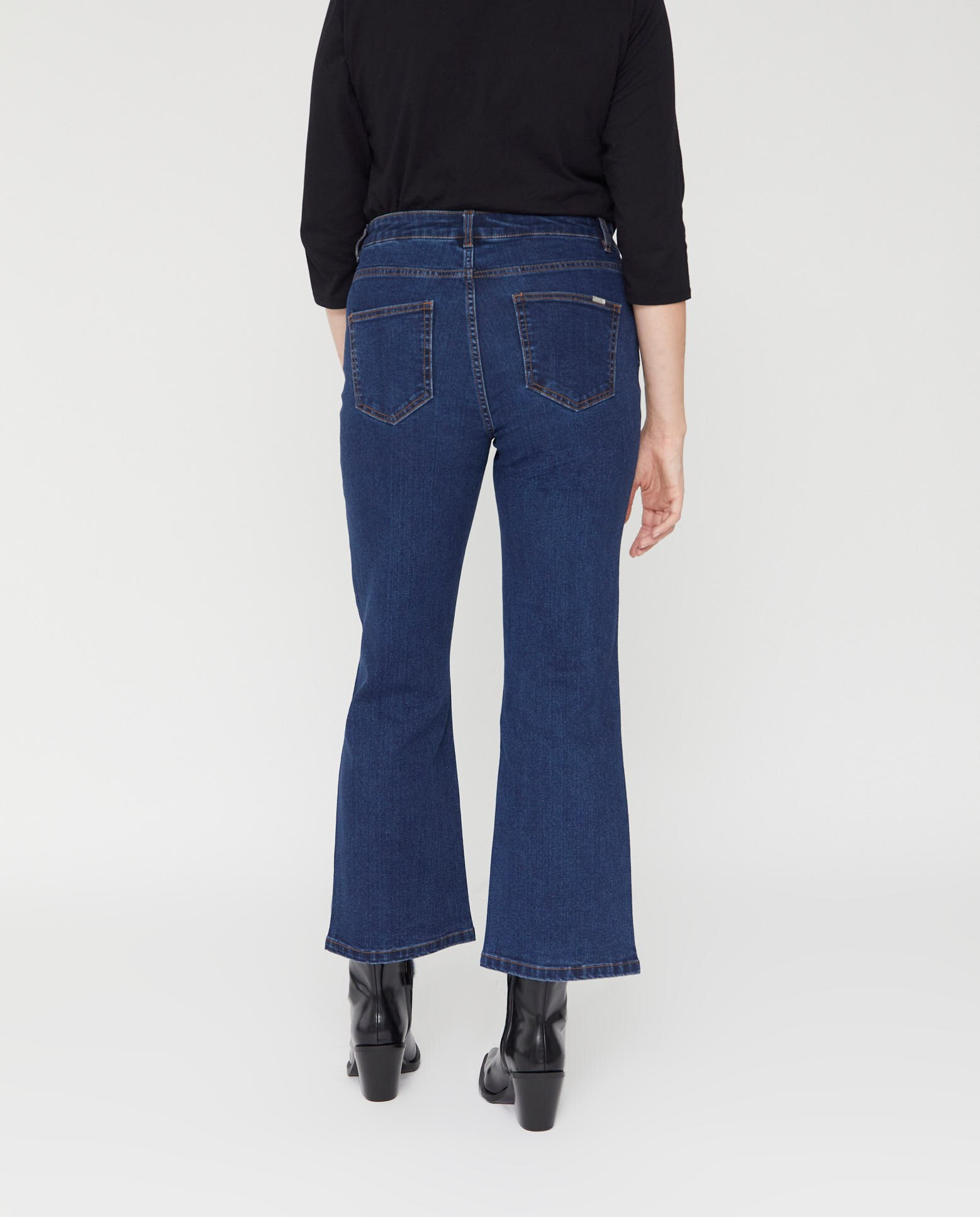 Vaquero de mujer denim con aplicación de strass - October - Azul Azul-2