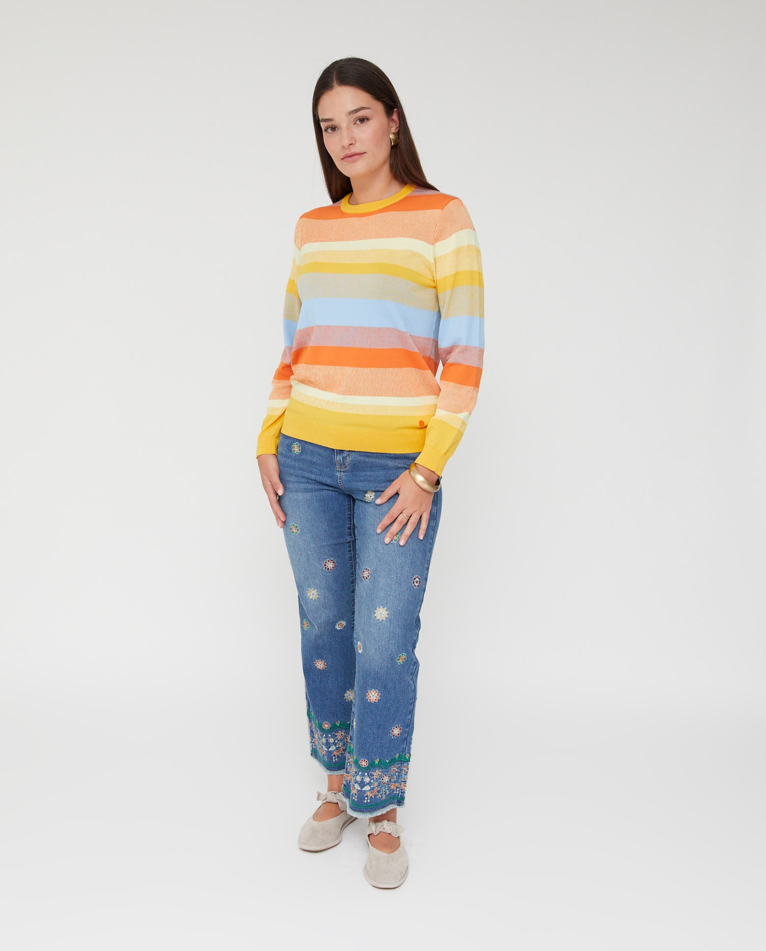 Jersey de mujer rayas - October - Multicolor Multicolor-4