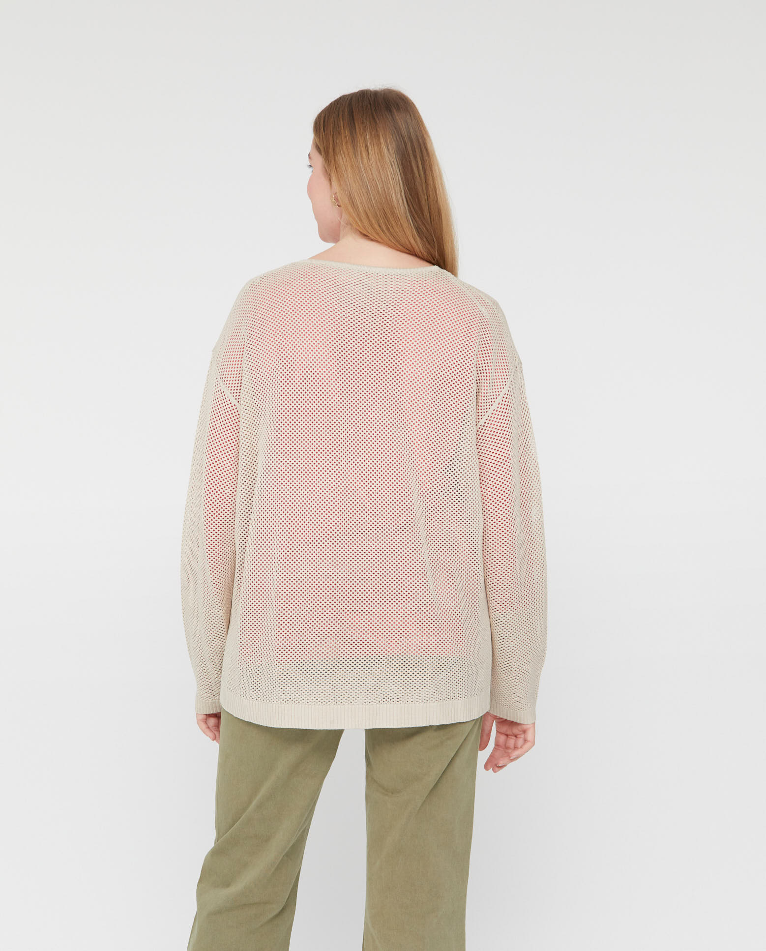 Chaqueta de mujer punto abierta - October - Beige Beige-2