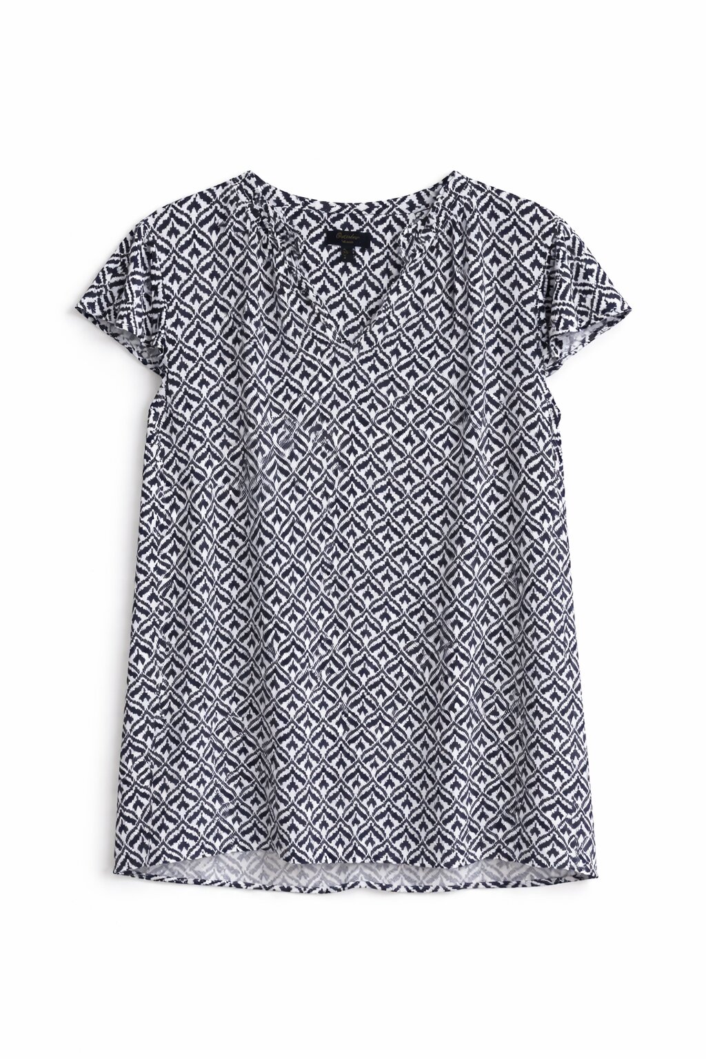 Blusa de mujer basica estampada manga corta - October - Blanco Blanco-5