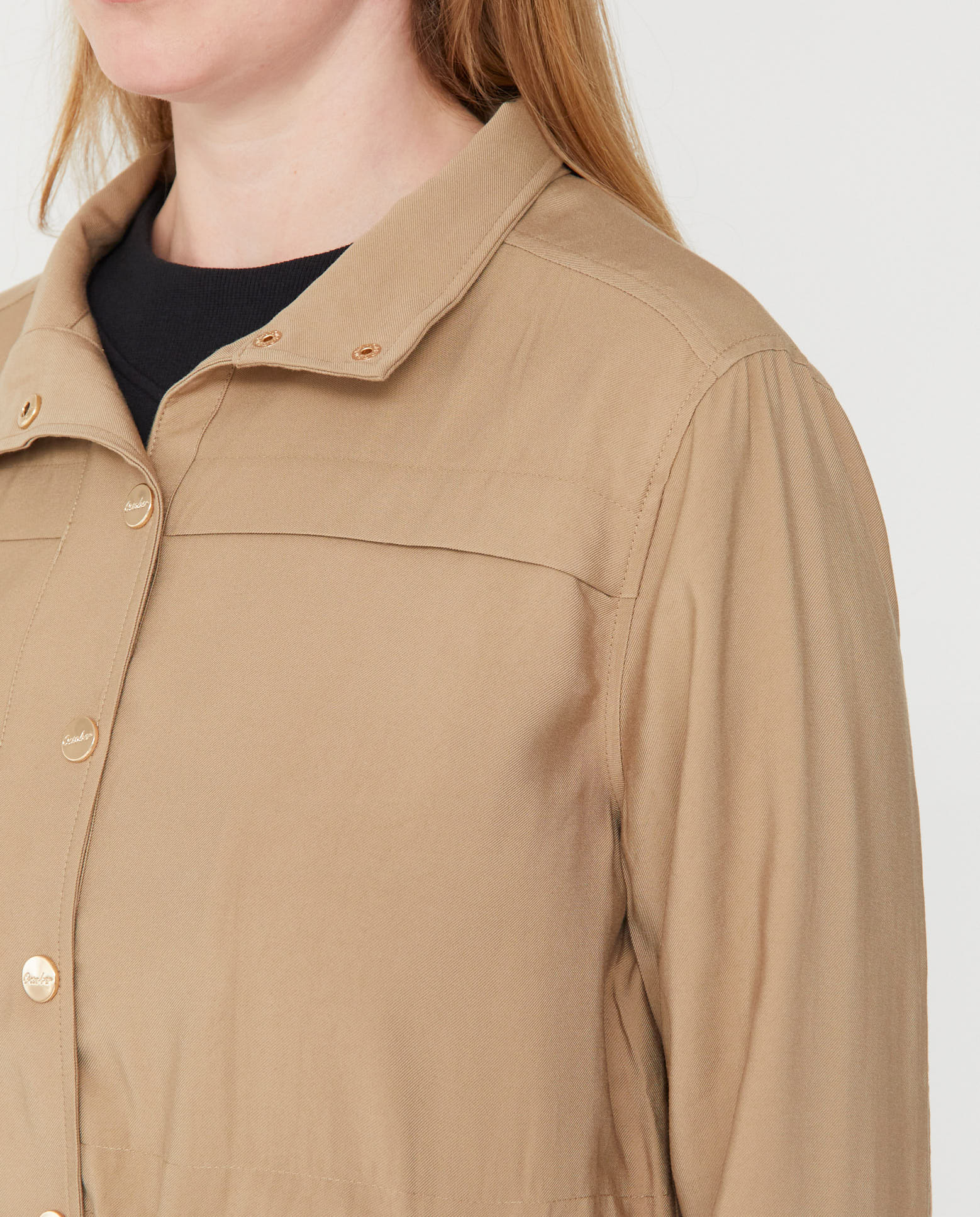 Chaqueta de tencel con cintura ajustable - October - Camel Camel-3