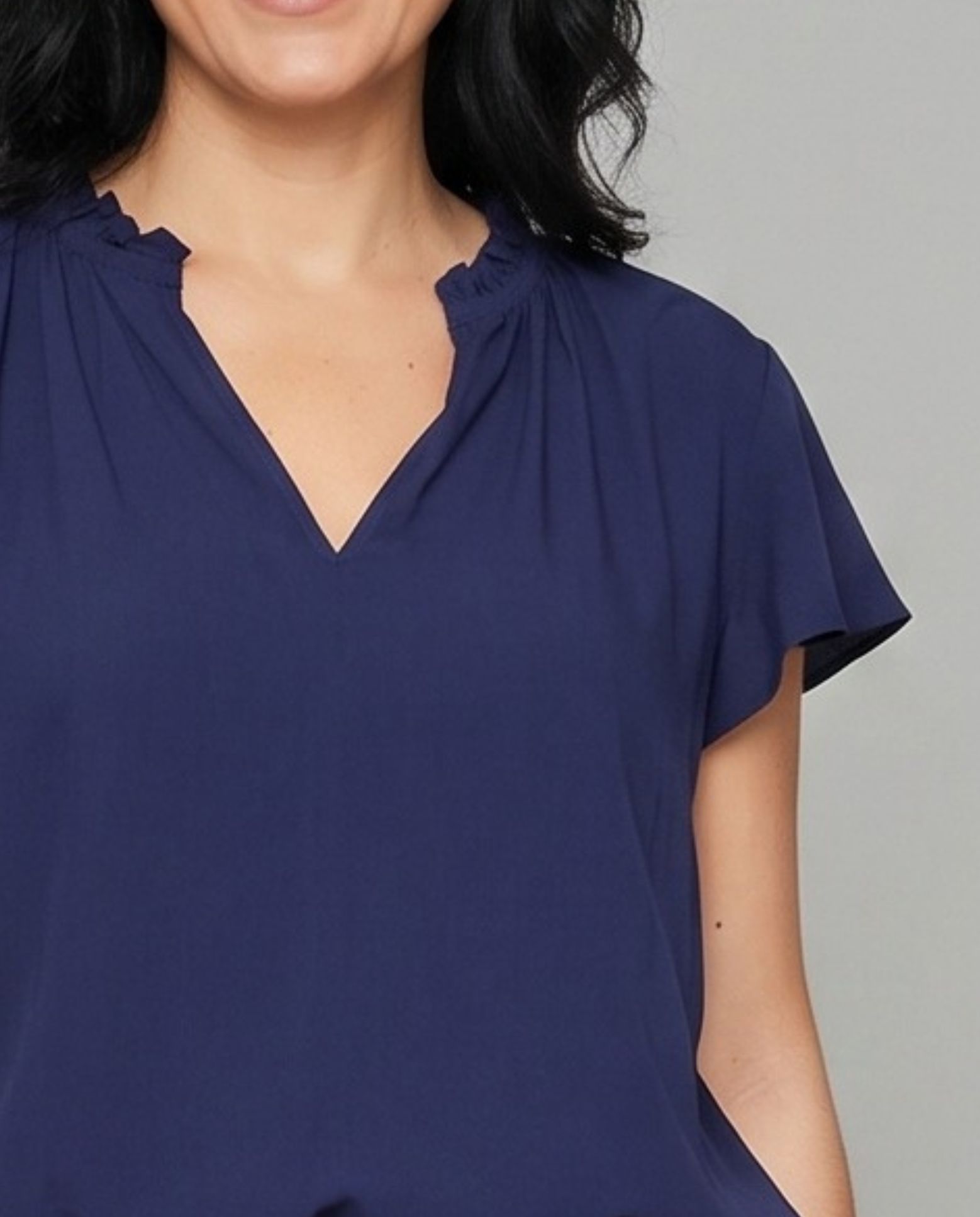 Blusa basica manga corta - October - Azul Azul-3