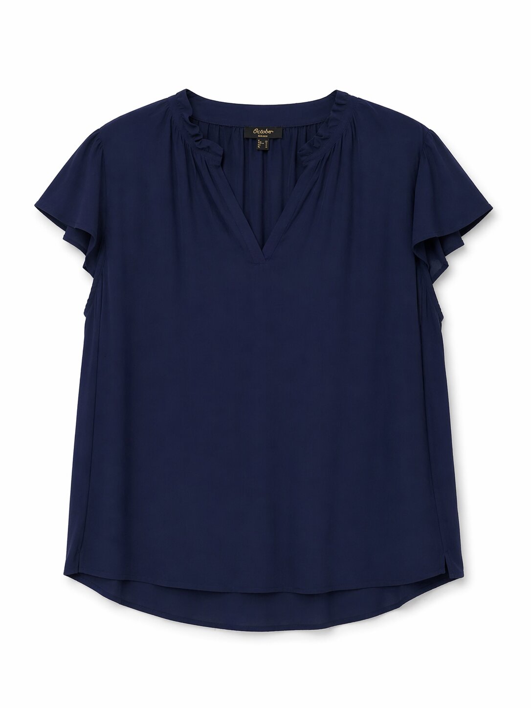 Blusa basica manga corta - October - Azul Azul-5