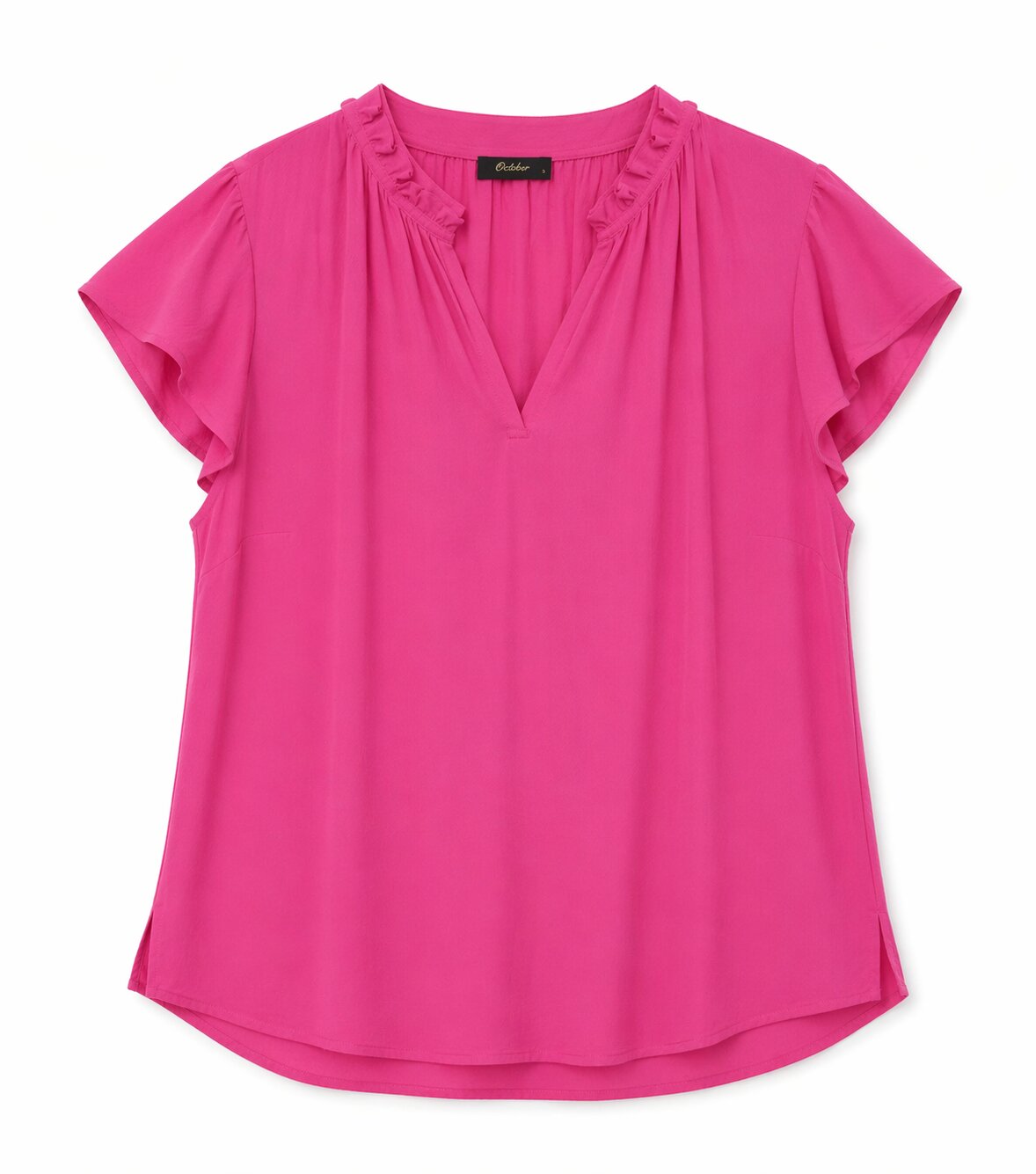 Blusa basica manga corta - October - Fucsia Fucsia-5