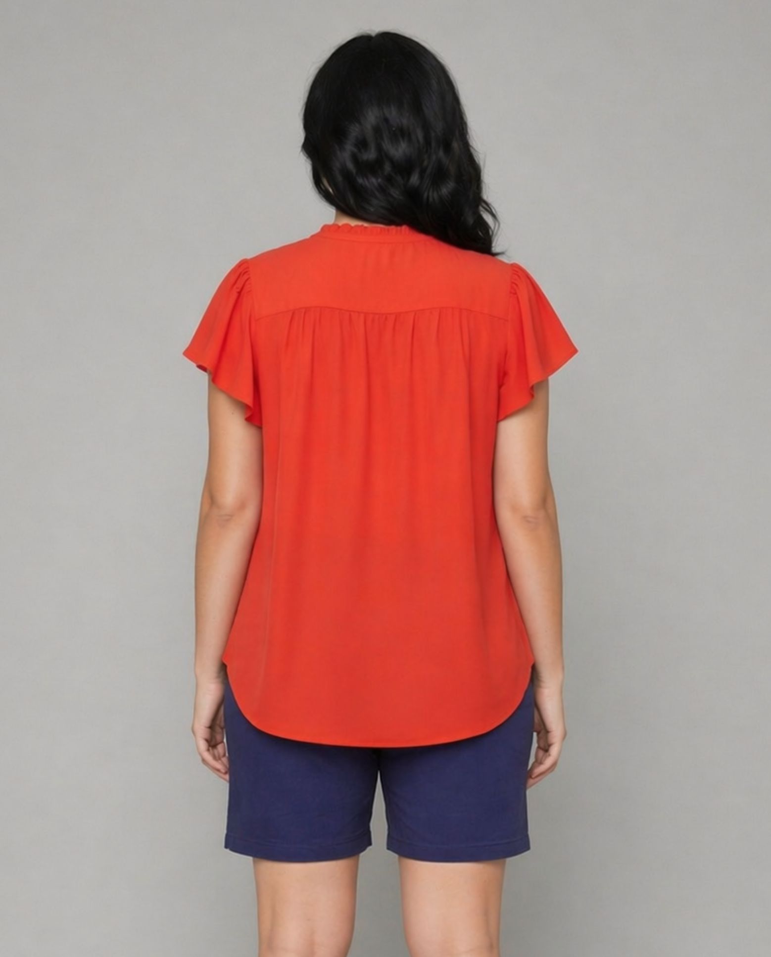 Blusa basica manga corta - October - Rojo Rojo-2