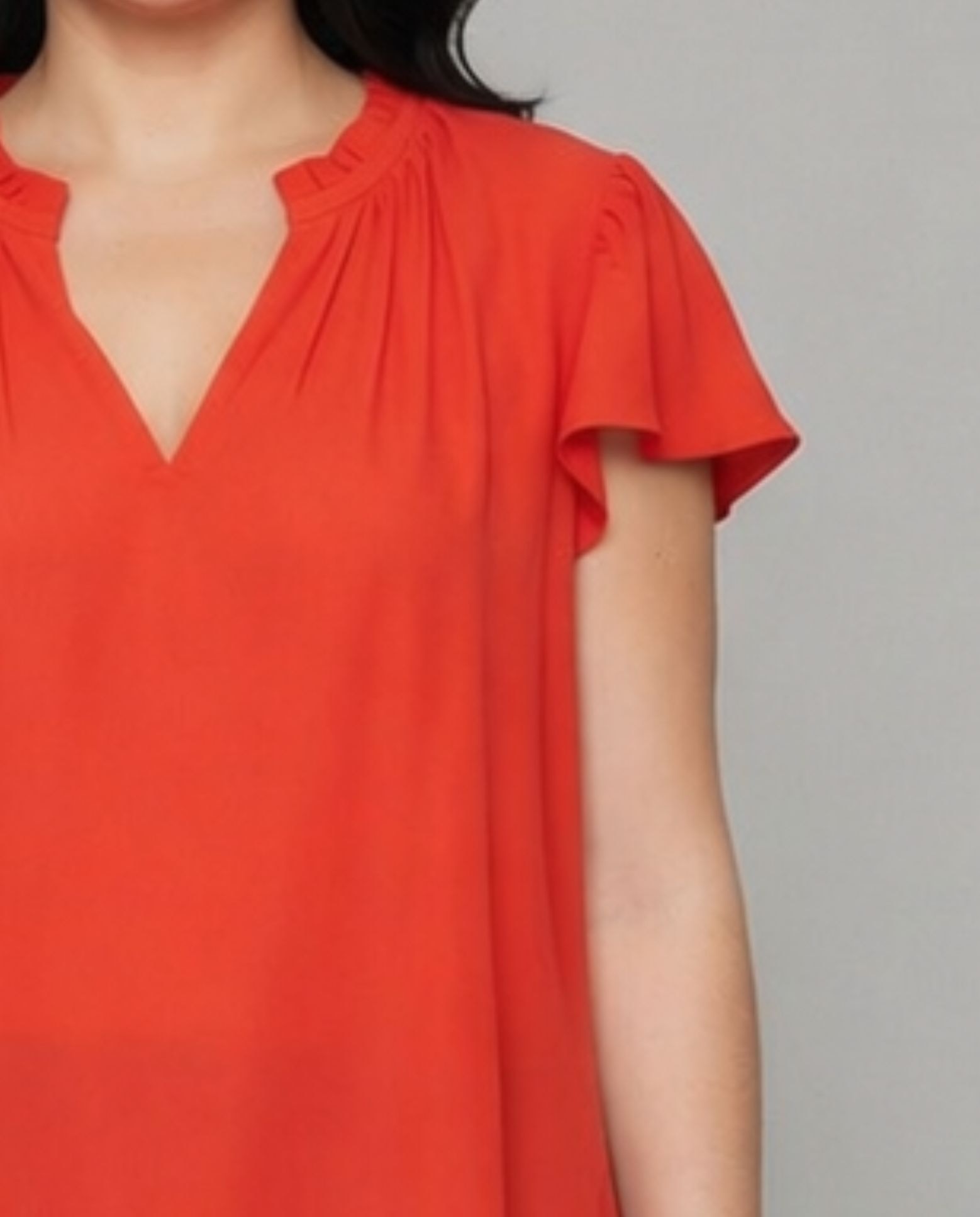 Blusa basica manga corta - October - Rojo Rojo-3