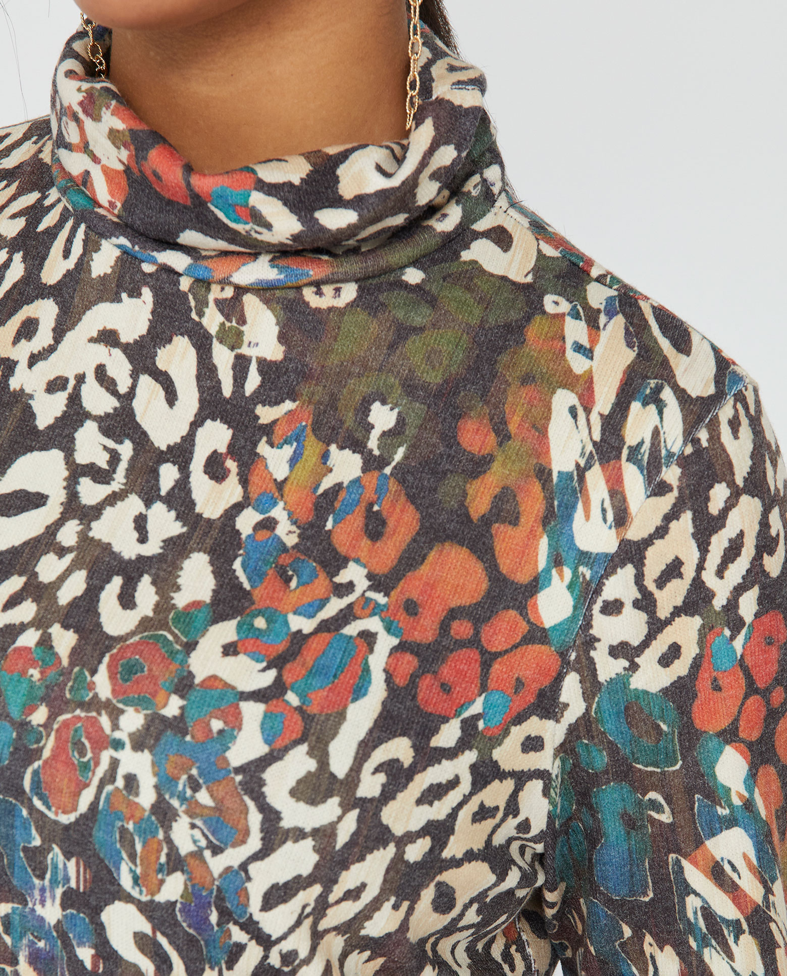 Vestido corto animal print - October - Multicolor Multicolor-3