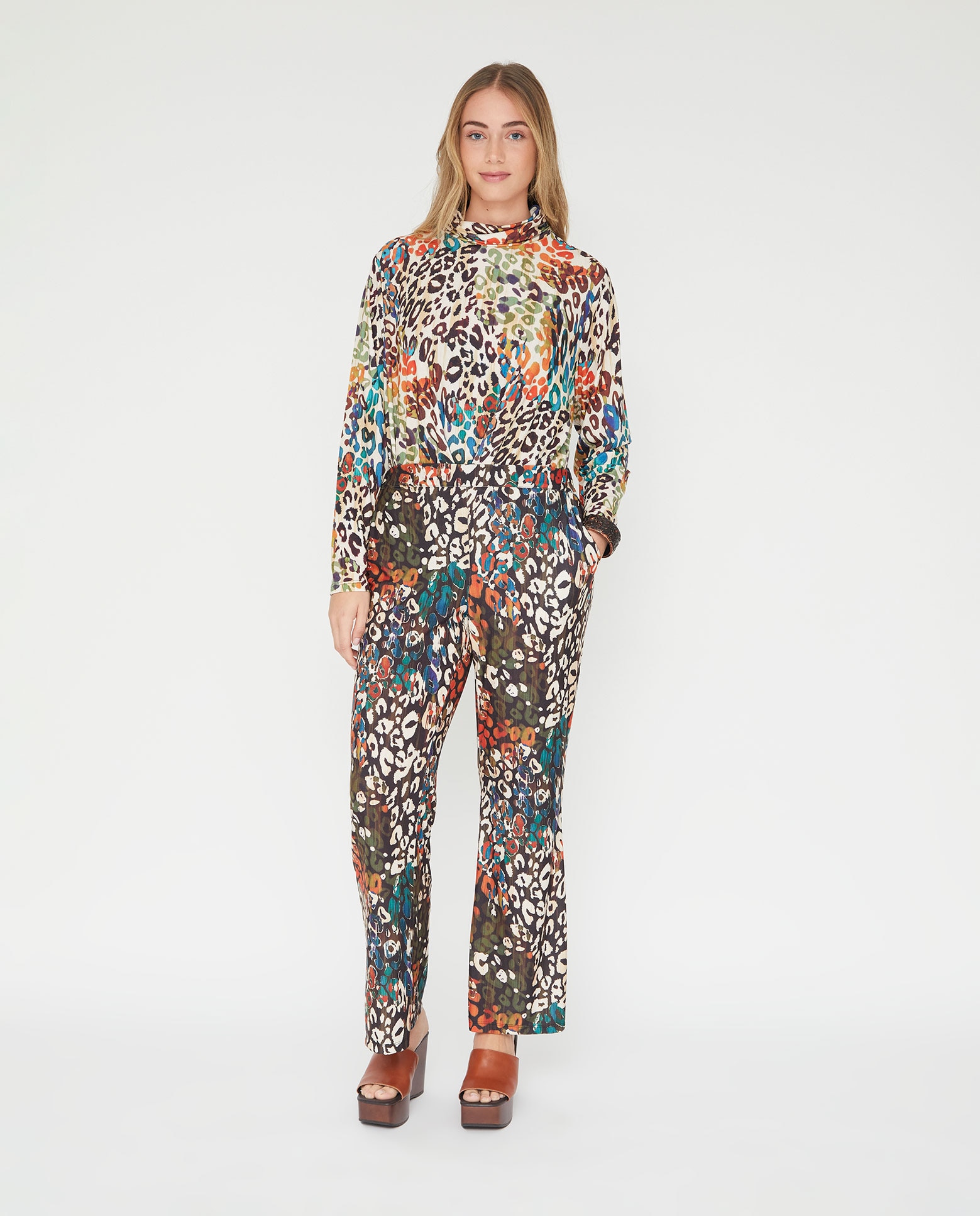 Pantalón estampado de leopardo - October - Multicolor Multicolor-1
