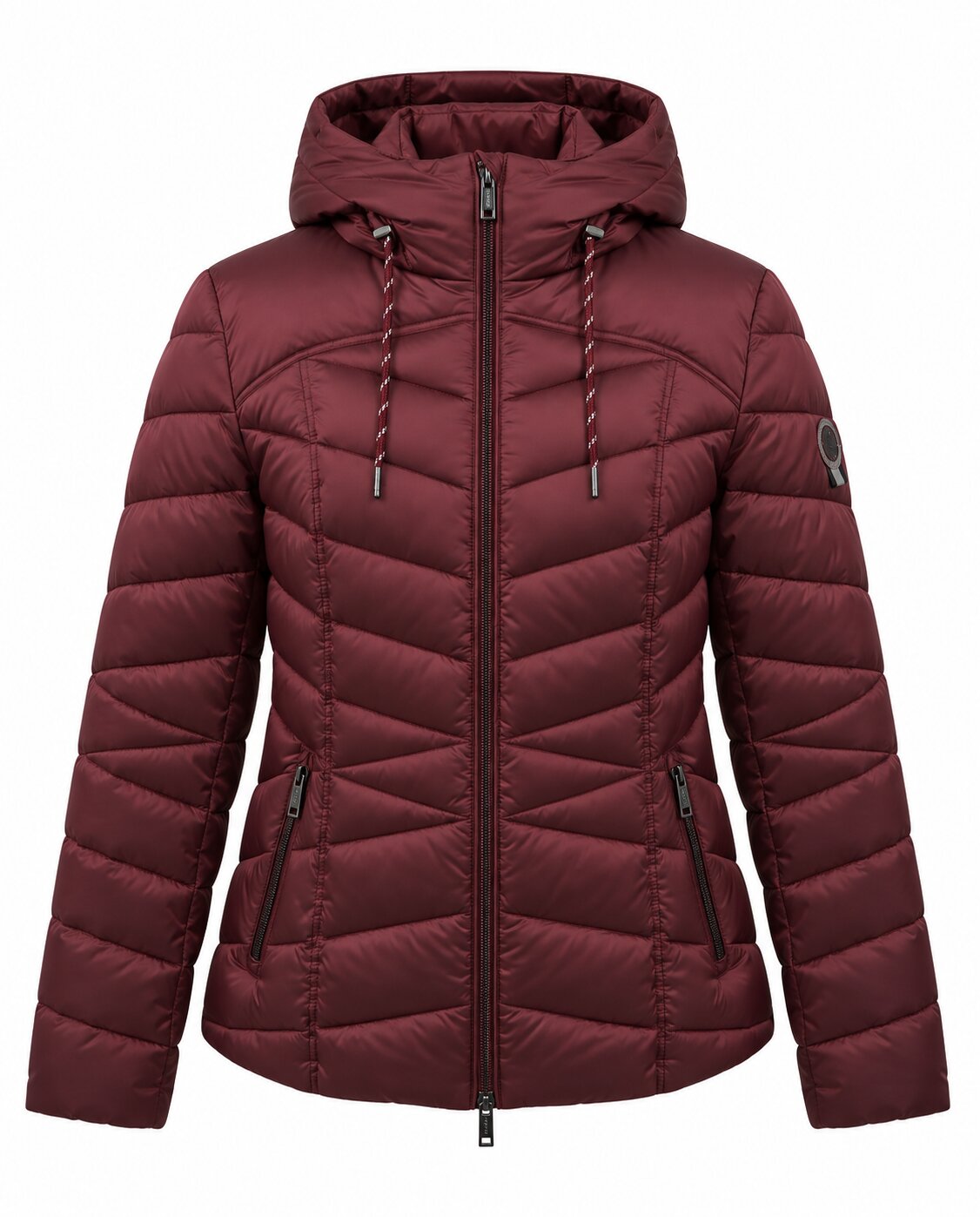Parka corta con capucha detalle en espalda - October - Burdeos Burdeos-5