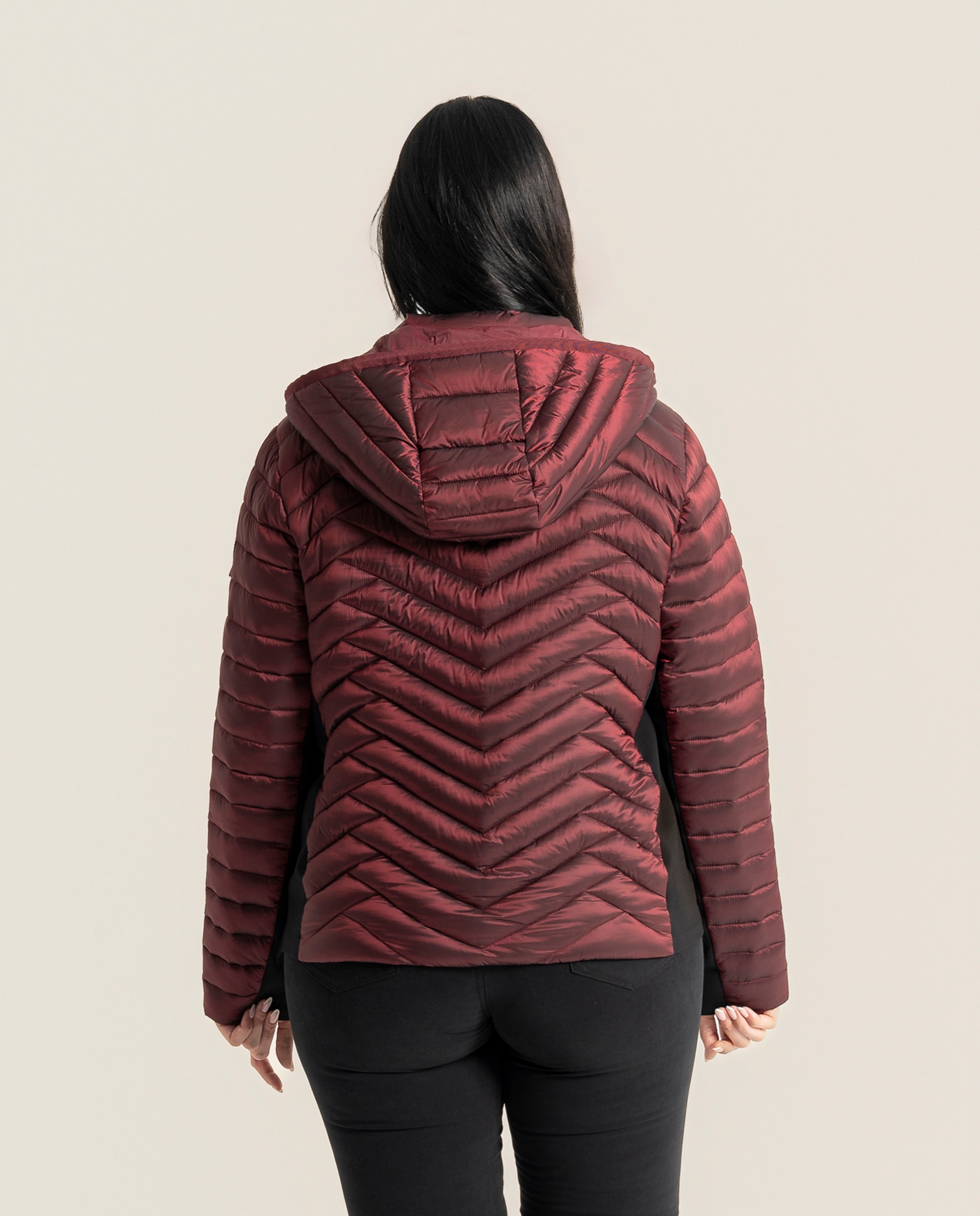 Parka con punto en lateral y capucha removible - October - Rojo Rojo-2