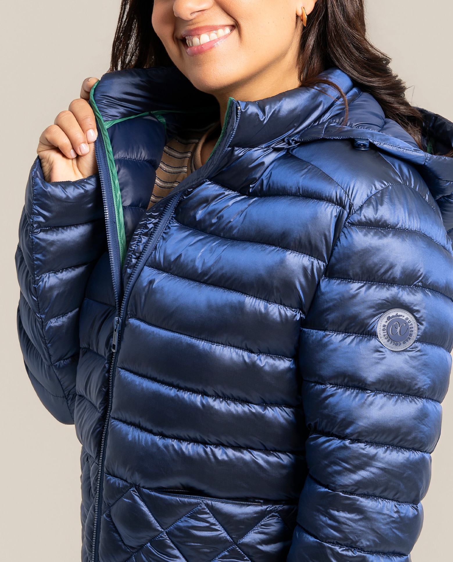 Parka corta con capucha ajustable - October - Azul marino Azul marino-3