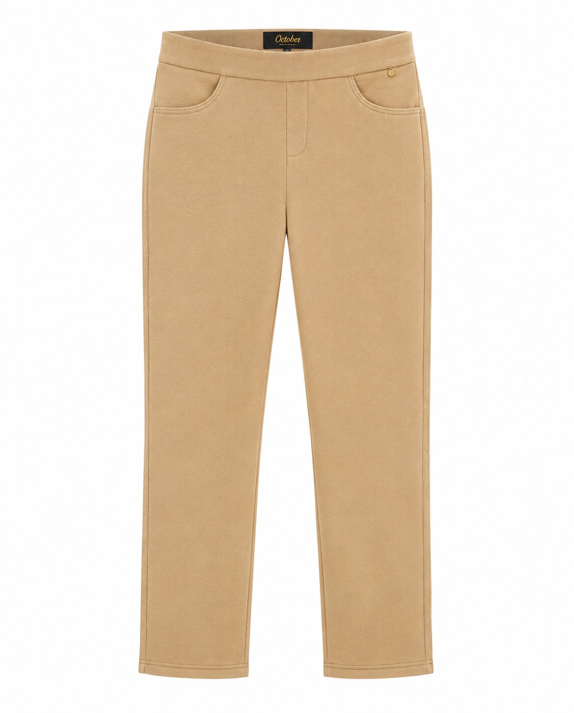 Pantalon de punto abotonado con detalle en bolsillos - October - Piedra Piedra-5