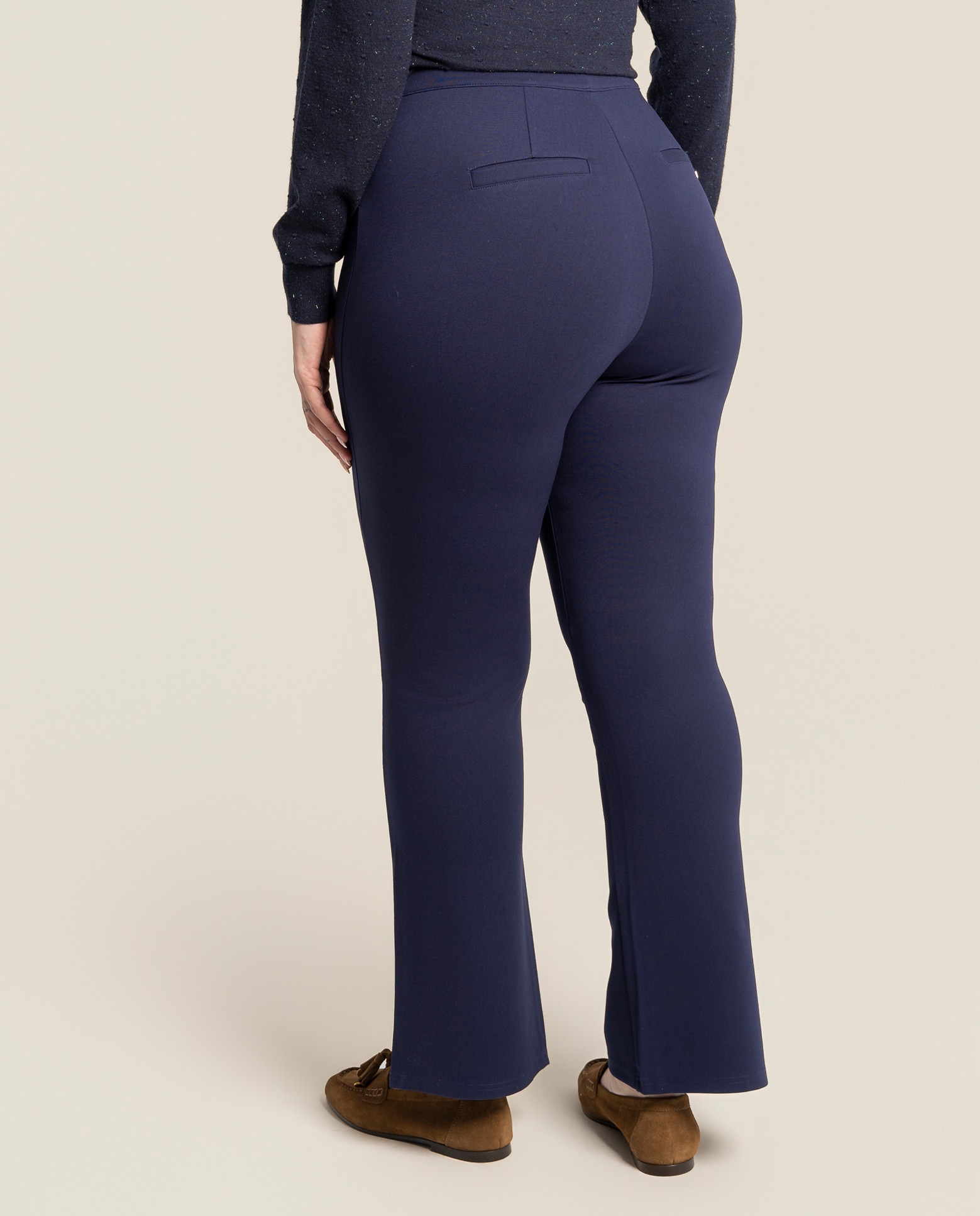 Legging basico cinco bolsillos y detalle de strass - October - Azul marino Azul marino-2