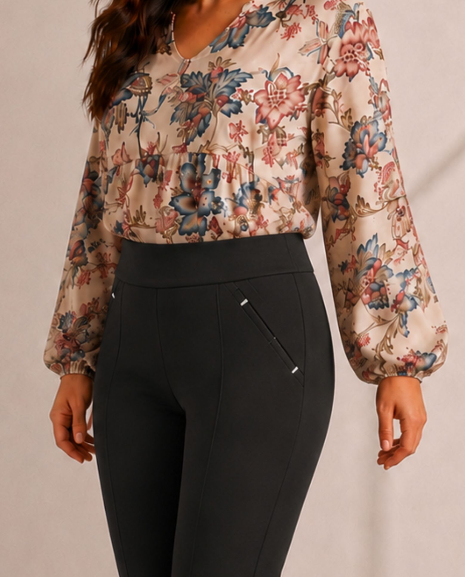 Pantalon jogger fluido gris - October - Negro Negro-3