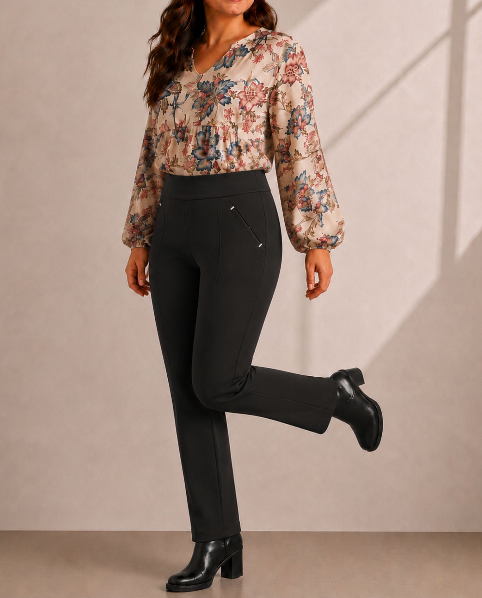 Pantalon jogger fluido gris - October - Negro Negro-4