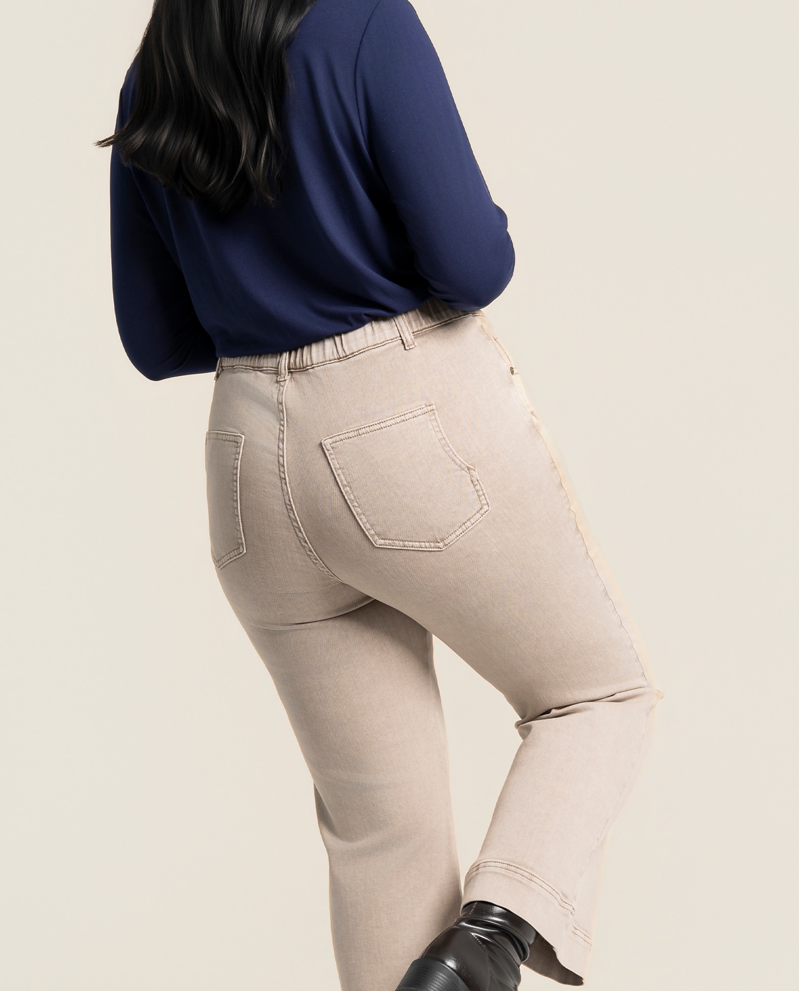 Pantalon cinco bolsillos cintura elastica - October - Perla Perla-2