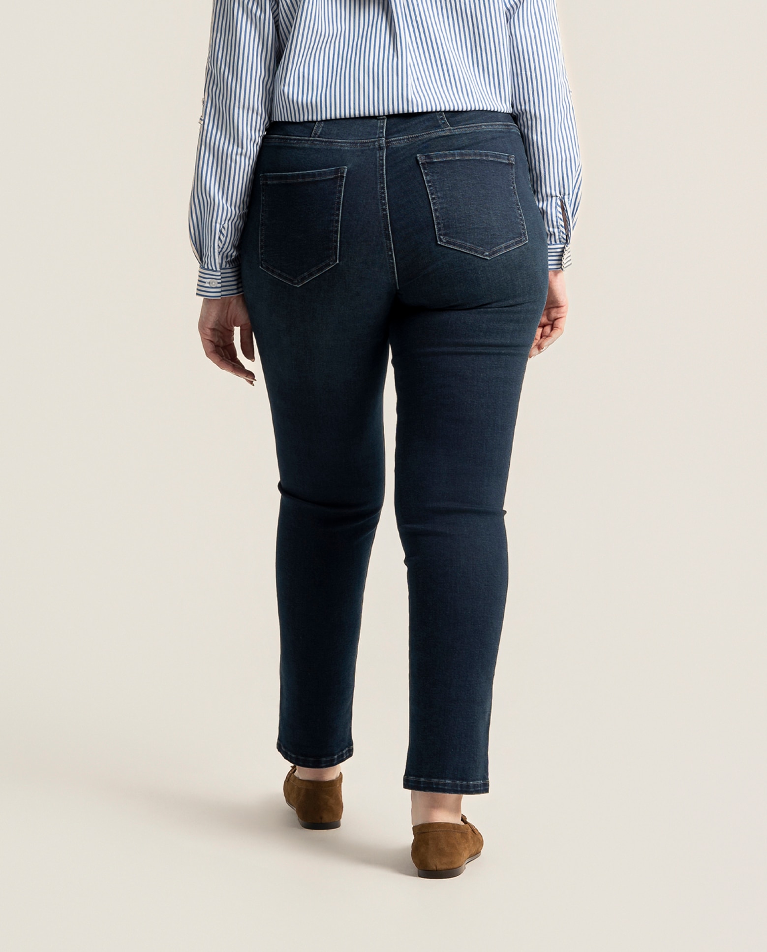Pantalon denim cinco bolsillos recto - October - Azul Azul-2