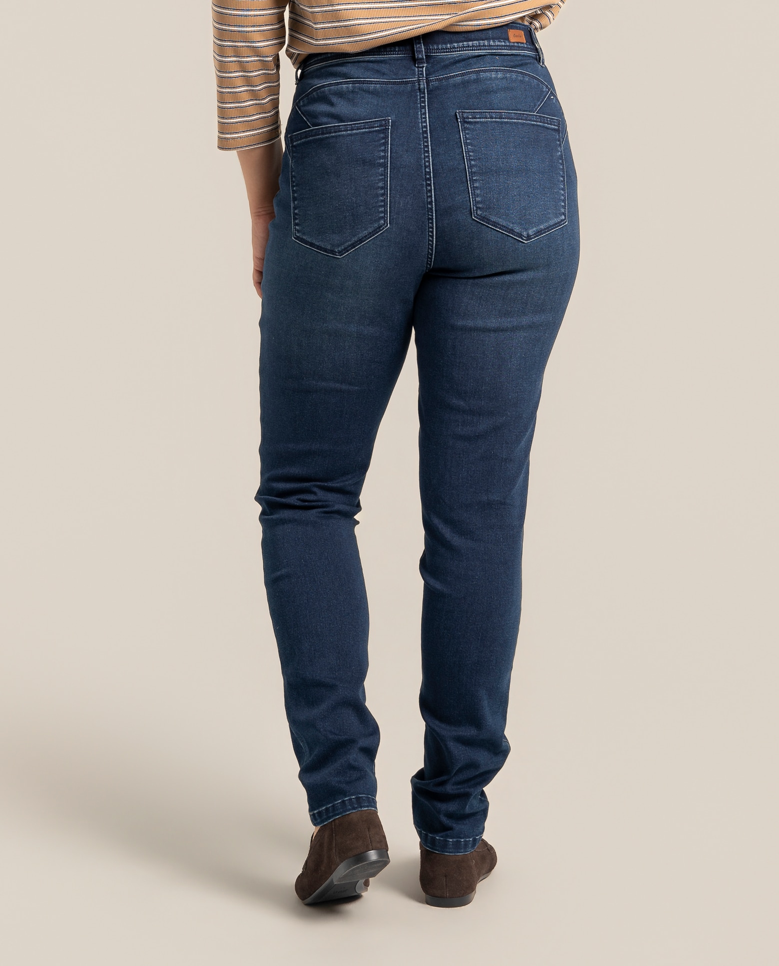 Jegging push up ajustado con detalle en bolsillos - October - Azul Azul-2