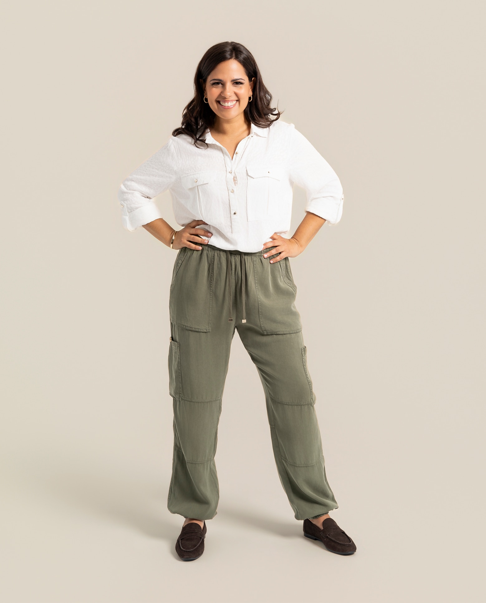 Imagen 0 de Pantalon largo cargo Verde militar