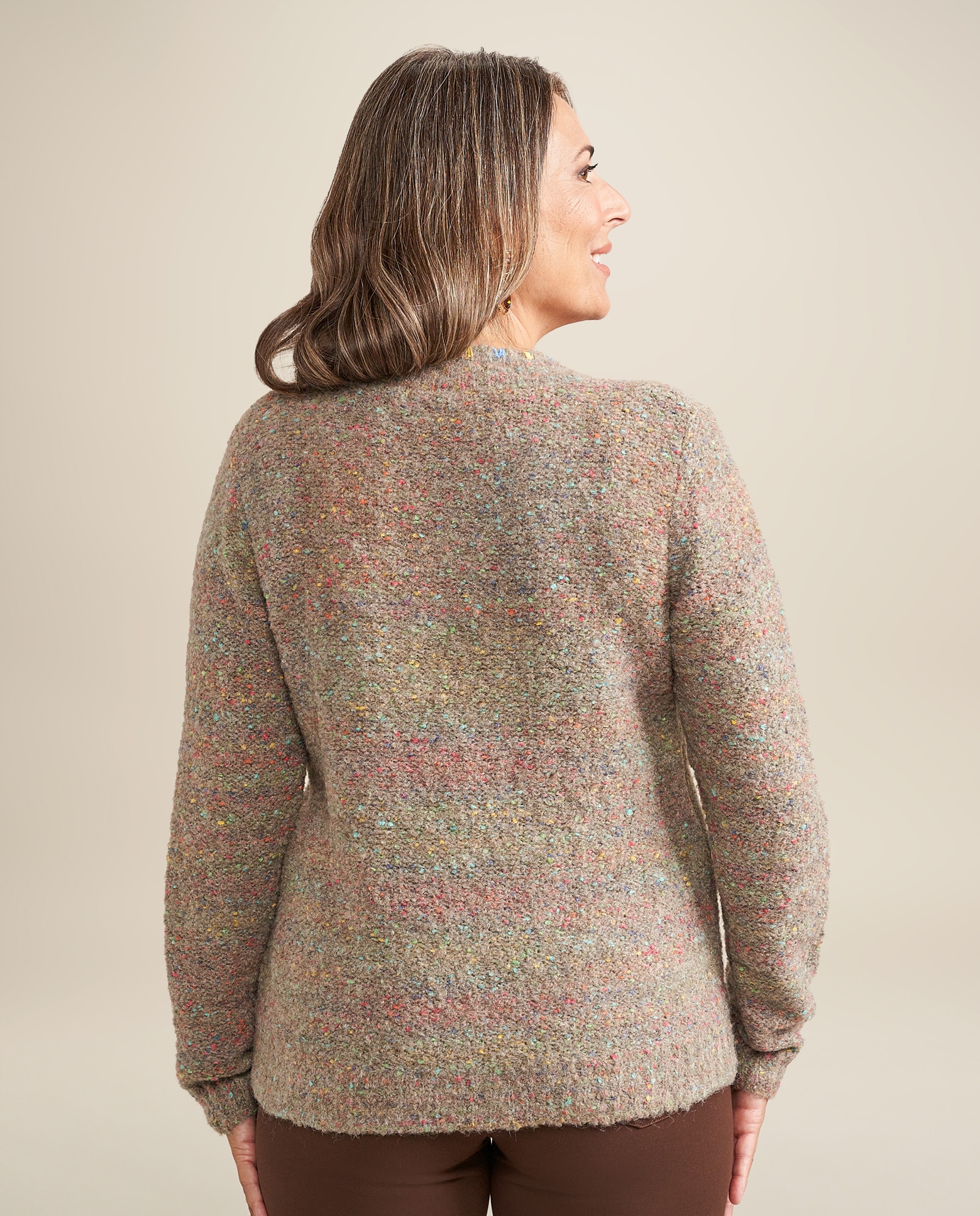 Jersey con encote en pico hilos - October - Multicolor Multicolor-2