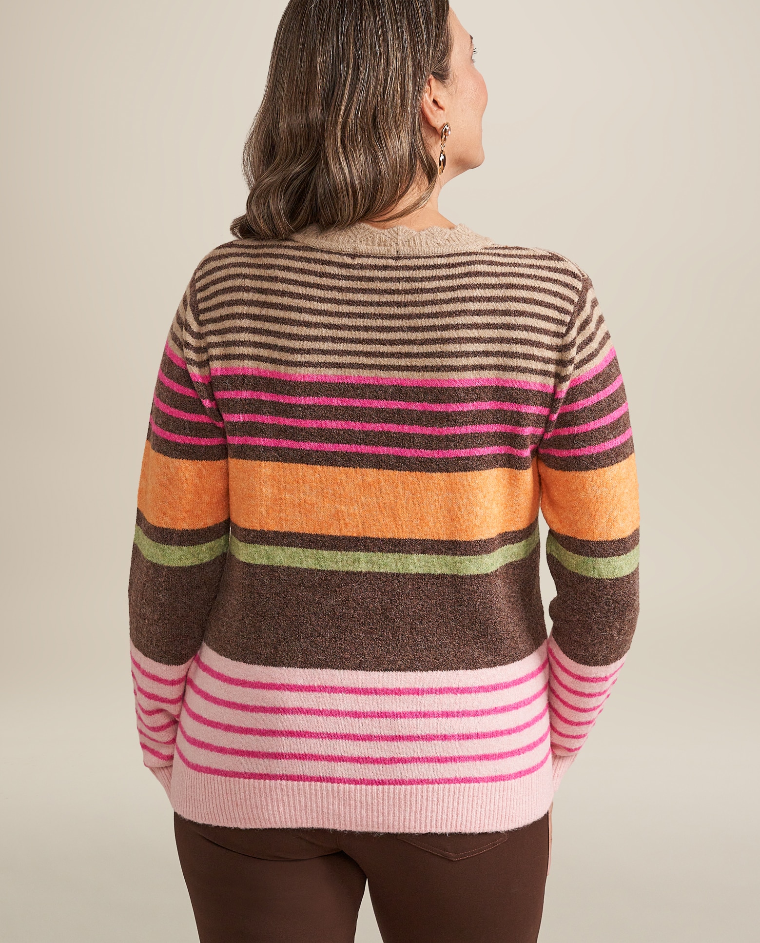 Jersey cuello redondo y rayas - October - Multicolor Multicolor-2