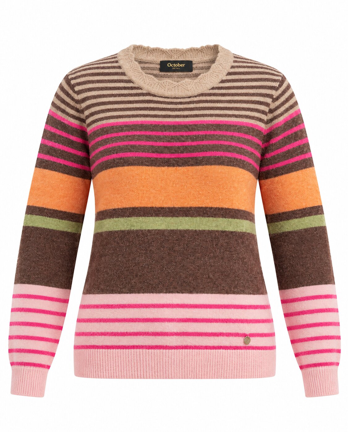 Jersey cuello redondo y rayas - October - Multicolor Multicolor-5