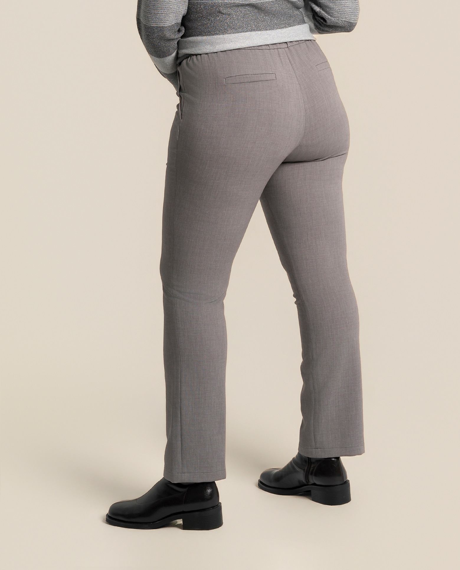 Pantalon recto de vestir - October - Gris ceniza Gris ceniza-2