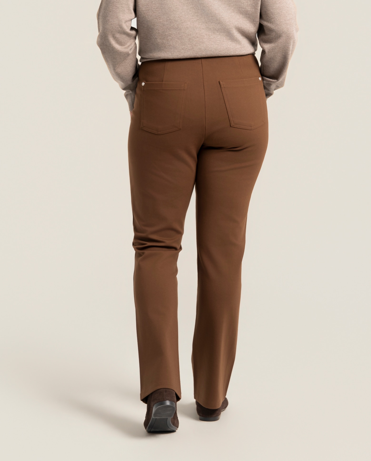 Imagen 2 de Legging con delantero efecto ante - October - Marrón Marrón