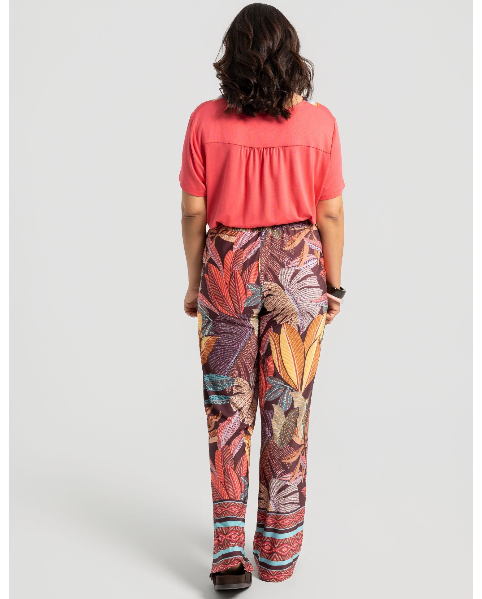 Pantalon estampado tropical - October - Multicolor Multicolor-2
