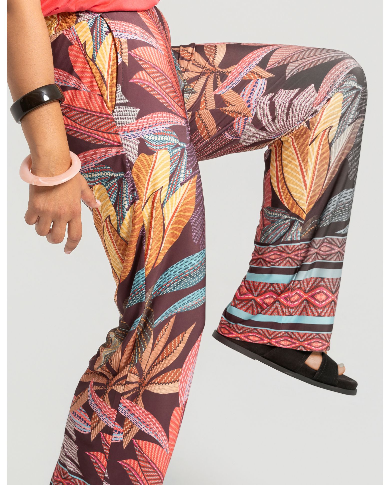 Pantalon estampado tropical - October - Multicolor Multicolor-3