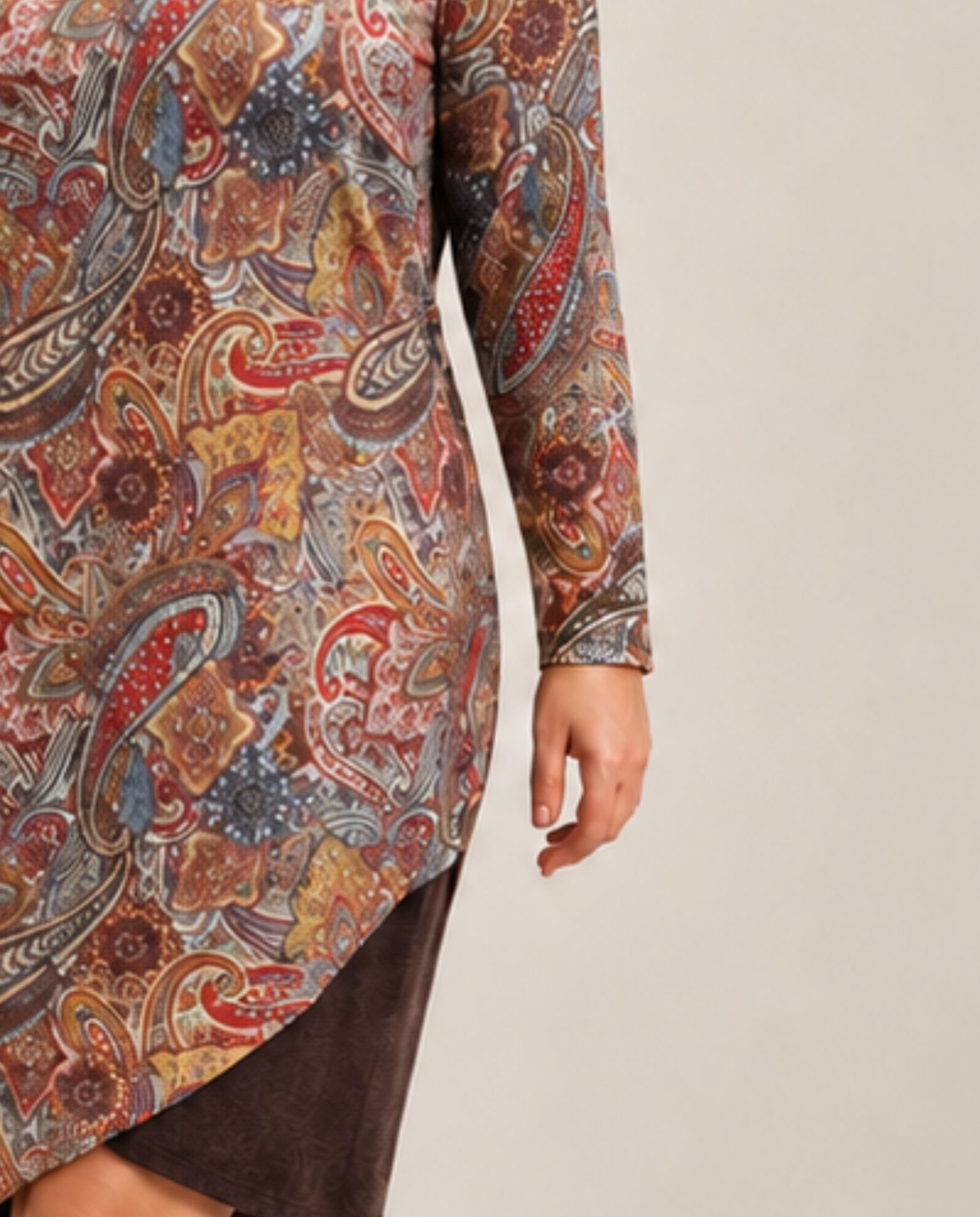 Jersey cuello buche estampado - October - Multicolor Multicolor-3