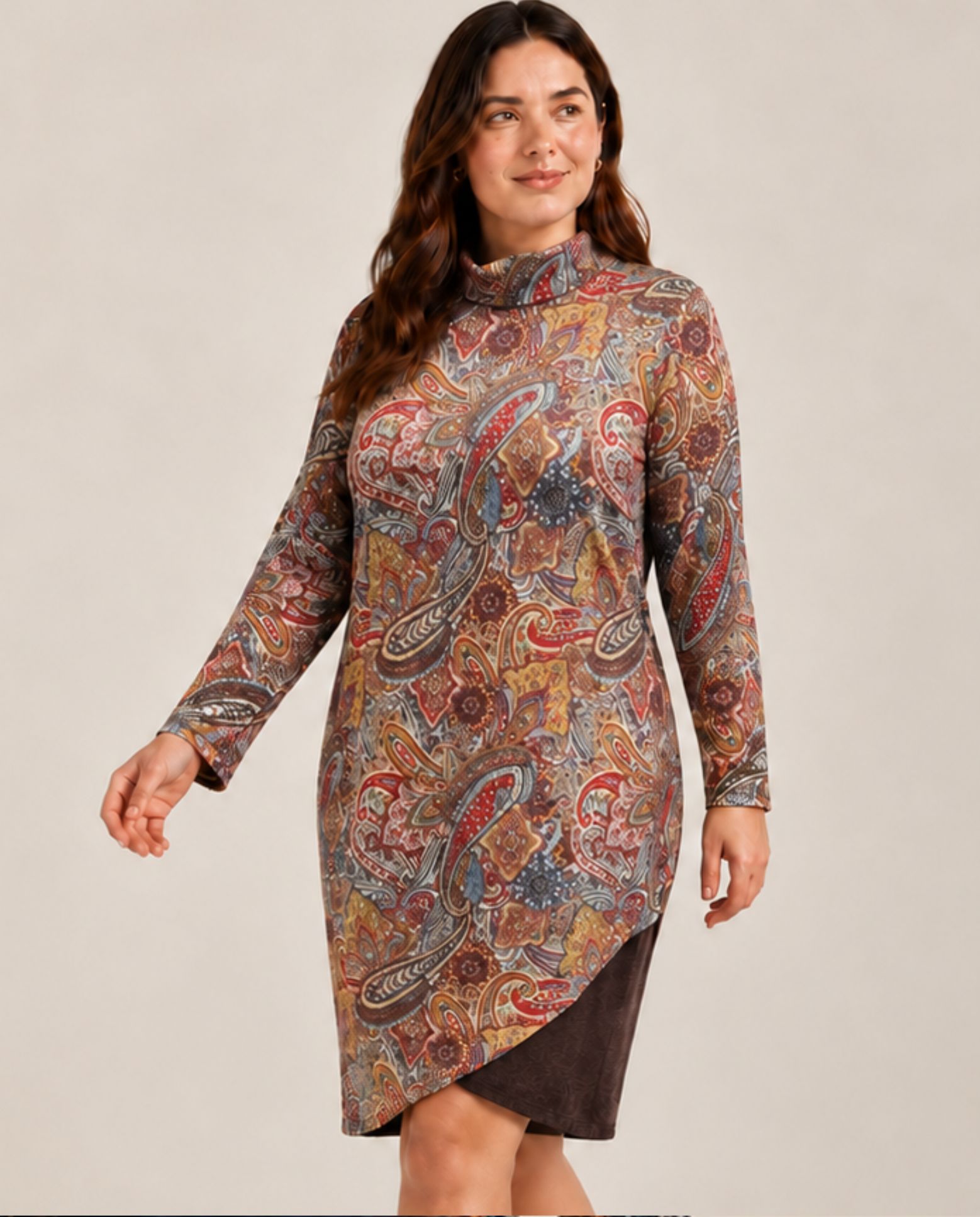 Jersey cuello buche con faldon - October - Multicolor Multicolor-4