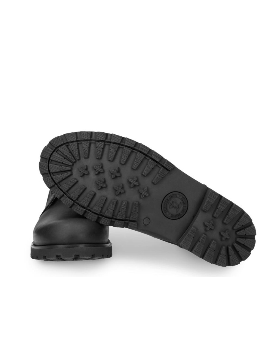 Botín de cordones en piel con forro de piel - Negro Negro-5