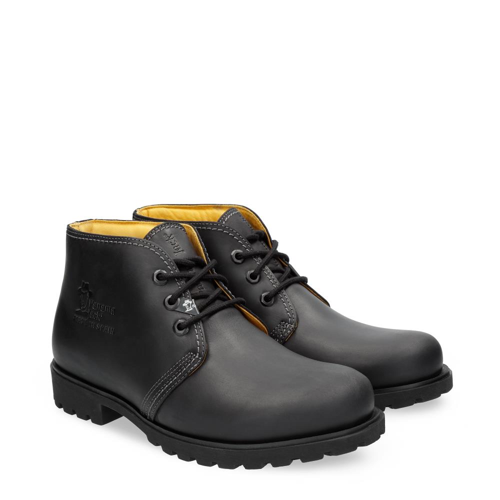 Botín de cordones en piel con forro de piel - Negro Negro-6