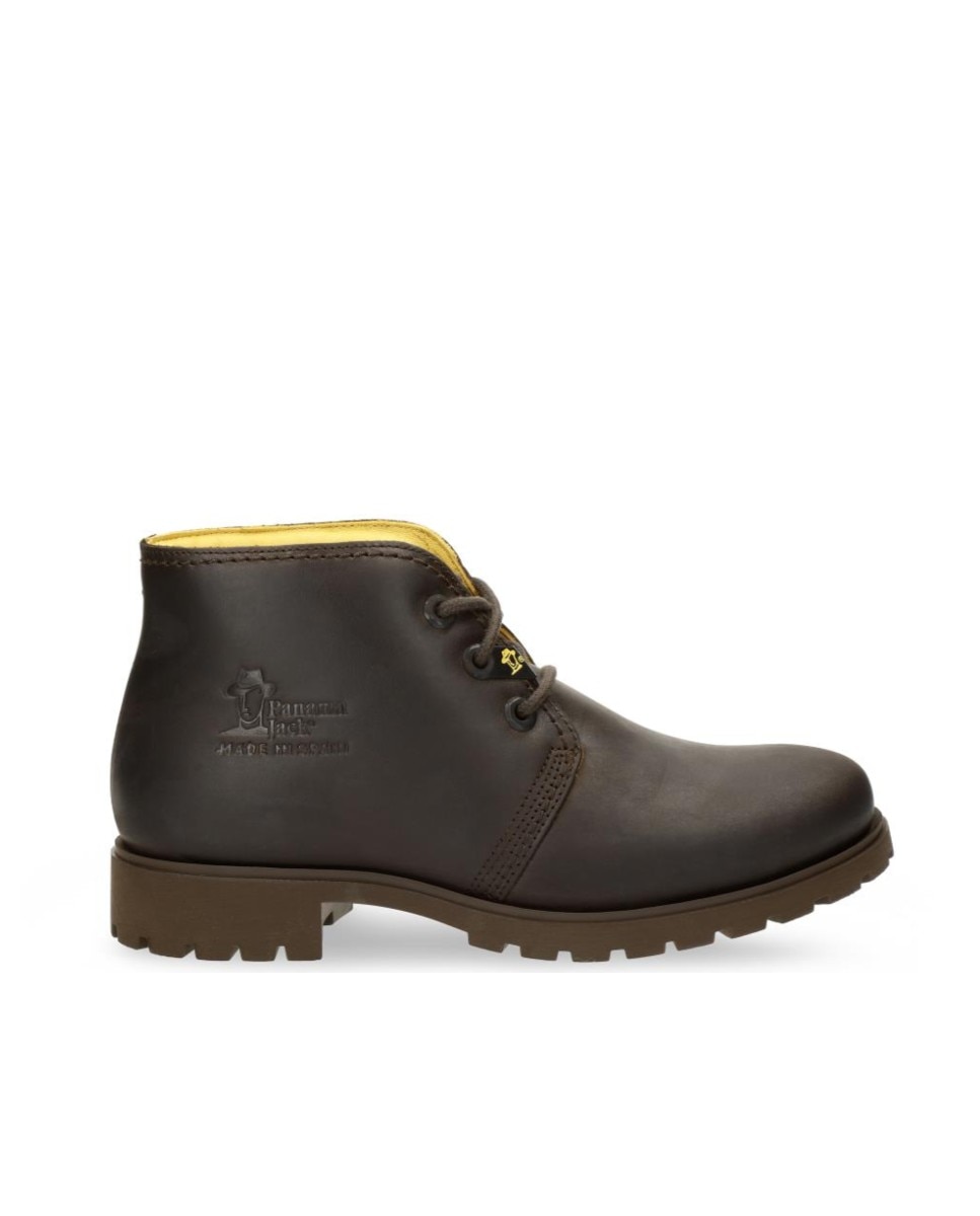 Botines básicos en piel con forro de piel - Panama Jack - Marrón oscuro Marrón oscuro-1