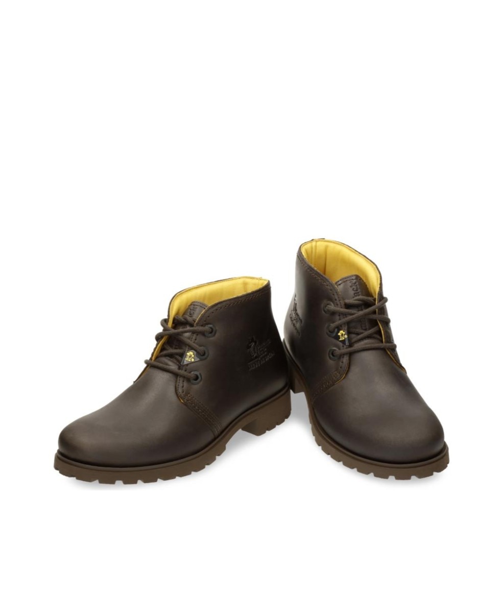 Botines básicos en piel con forro de piel - Panama Jack - Marrón oscuro Marrón oscuro-3