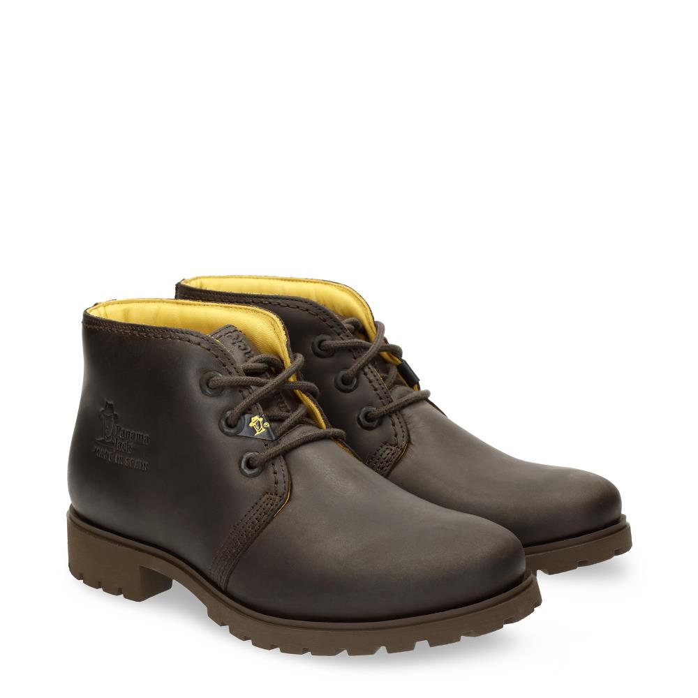 Botines básicos en piel con forro de piel - Panama Jack - Marrón oscuro Marrón oscuro-6