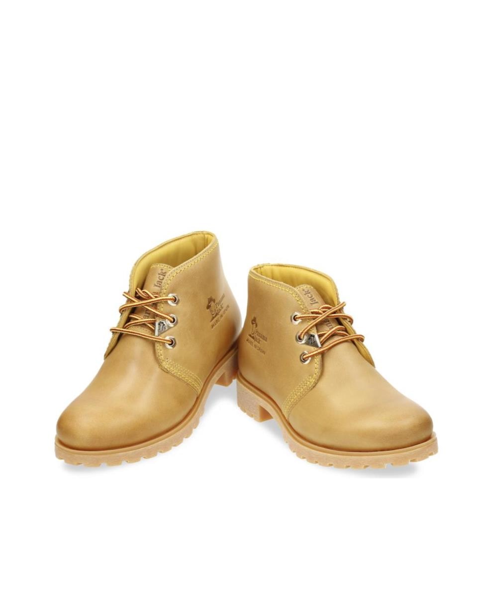 Botines básicos en piel con forro de piel - Panama Jack - Camel Camel-2